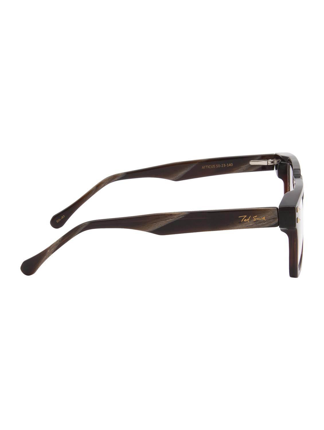 ted smith brown square premium italian acetate frames for unisex - 22017683 - Standard Image - 4