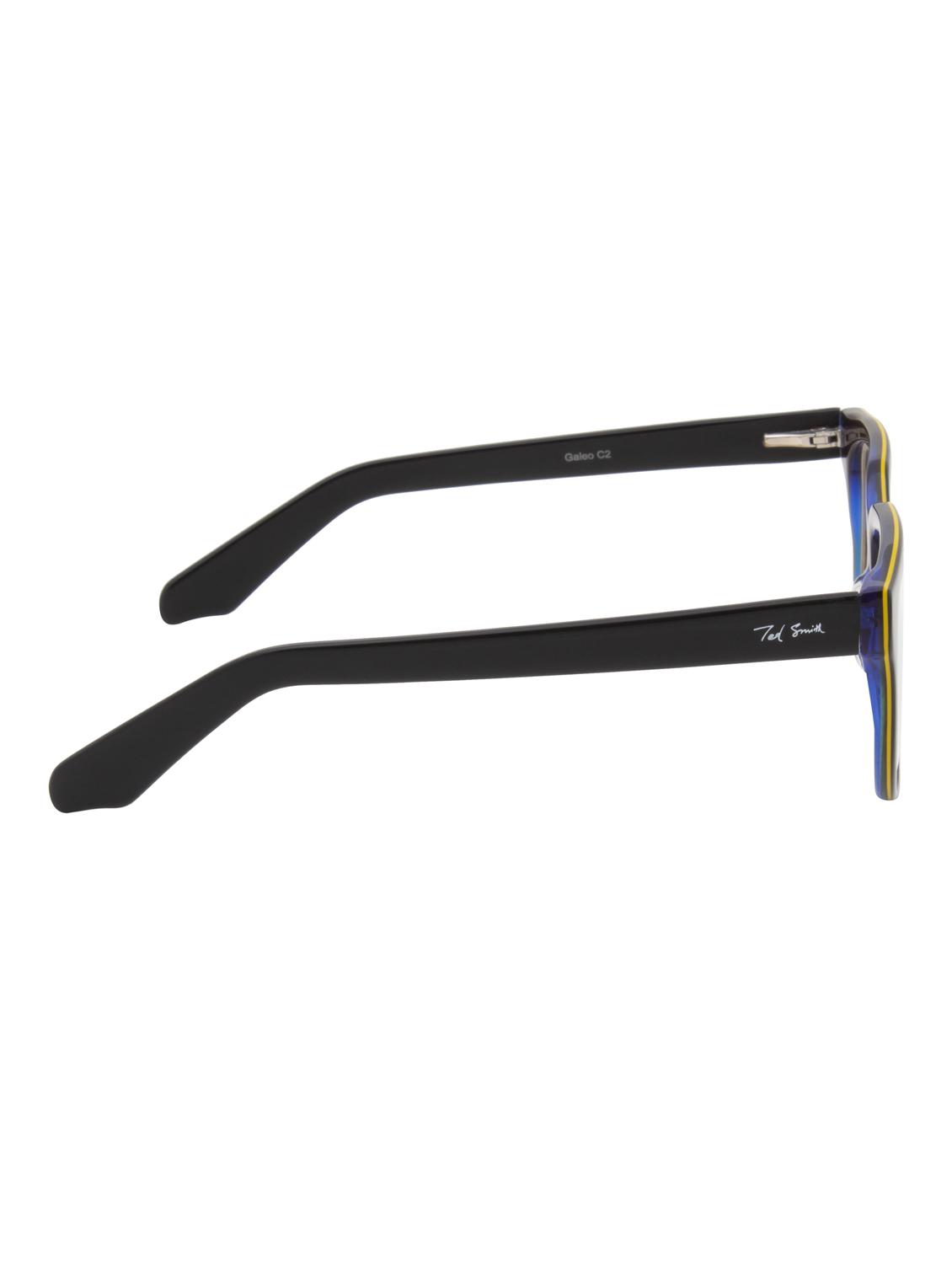 ted smith blue rectangle premium italian acetate frame - 22017706 - Standard Image - 4