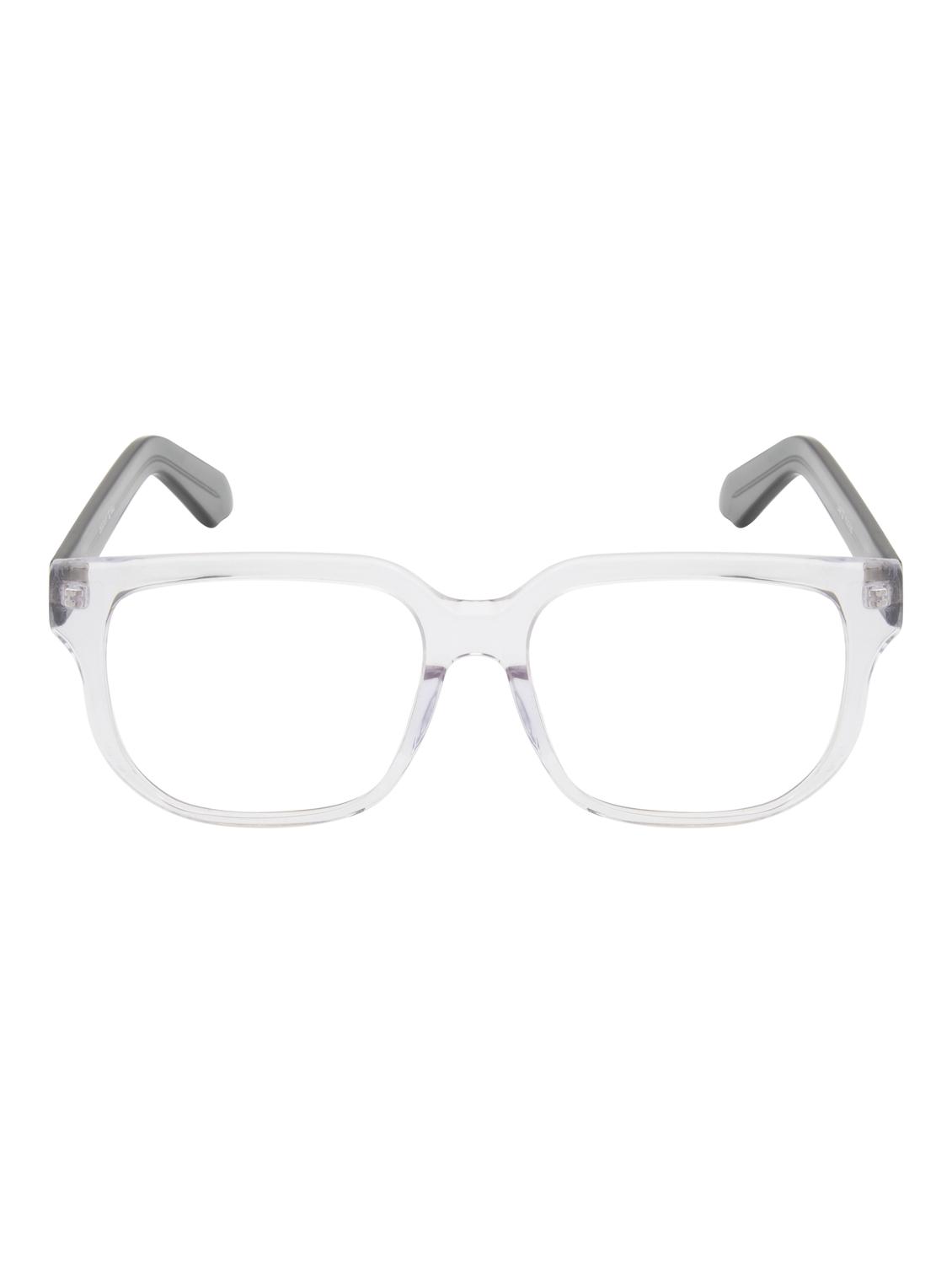 ted smith transparent rectangle premium italian acetate frame - 22017708 -  Standard Image - 1