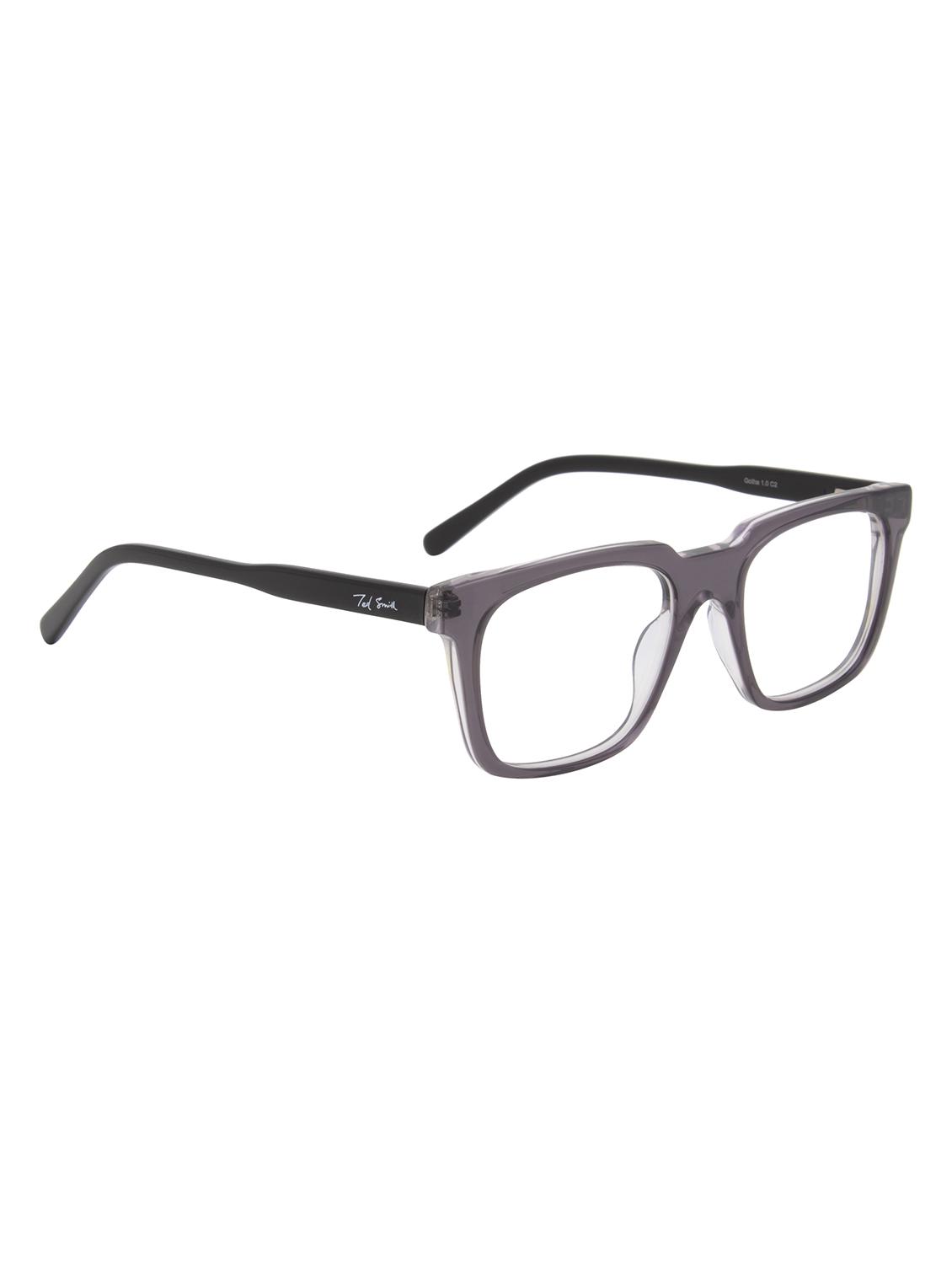 ted smith transparent grey wayfarer premium italian acetate frames for unisex - 22017757 - Standard Image - 1