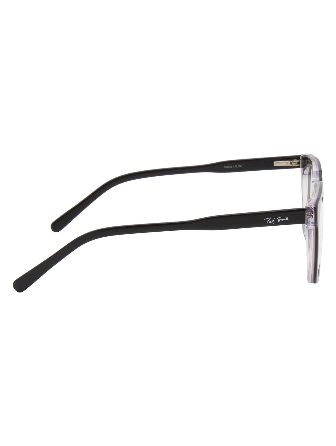 ted smith transparent grey wayfarer premium italian acetate frames for unisex - 22017757 - Standard Image - 4