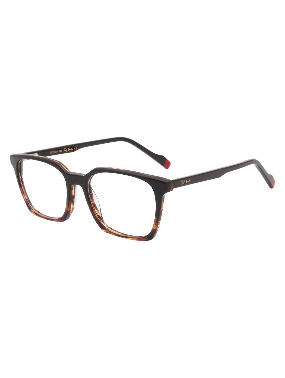 ted smith demi brown square premium italian acetate frames for unisex - 22017763 -  Standard Image - 1