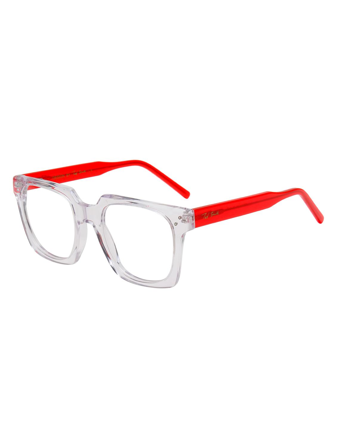 ted smith transparent square premium italian acetate frames for unisex - 22017770 - Standard Image - 1
