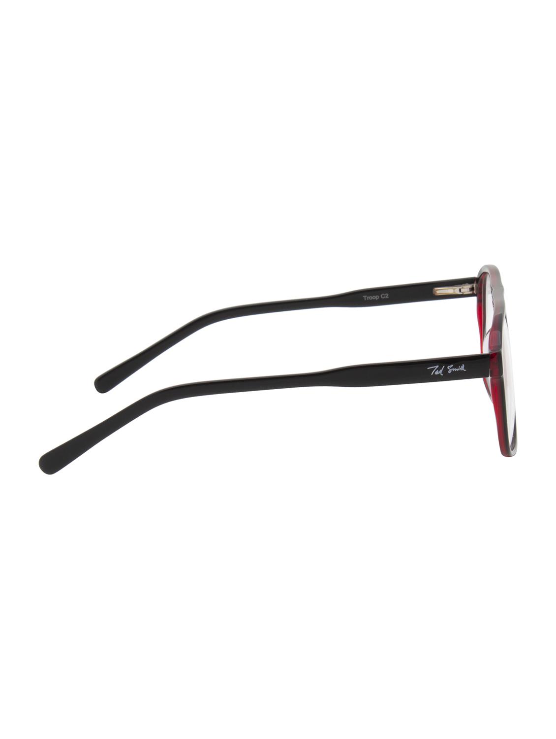 ted smith black inside maroon aviator premium italian acetate frames for unisex - 22017781 - Standard Image - 4