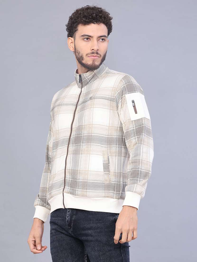 men checkered long sleeve sweatshirt - 22017957 -  Standard Image - 1