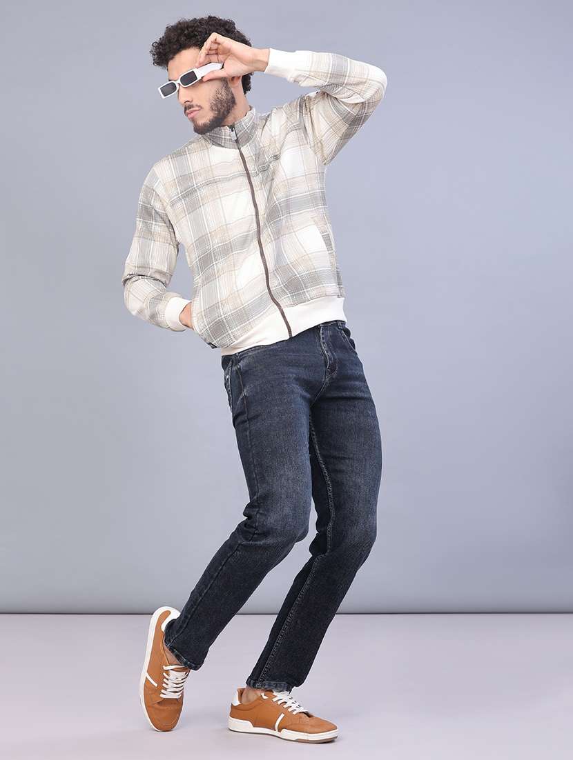 men checkered long sleeve sweatshirt - 22017957 -  Standard Image - 4