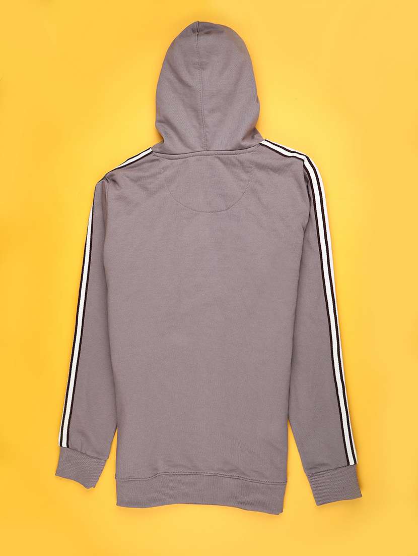 Men Grey Polyester Chest Print Sweatshirt - 22017960 -  Standard Image - 1