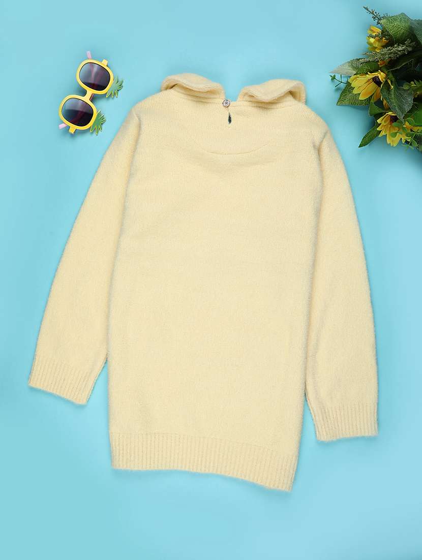 yellow cotton blend regular sweaters & cardigan - 22018087 -  Standard Image - 1