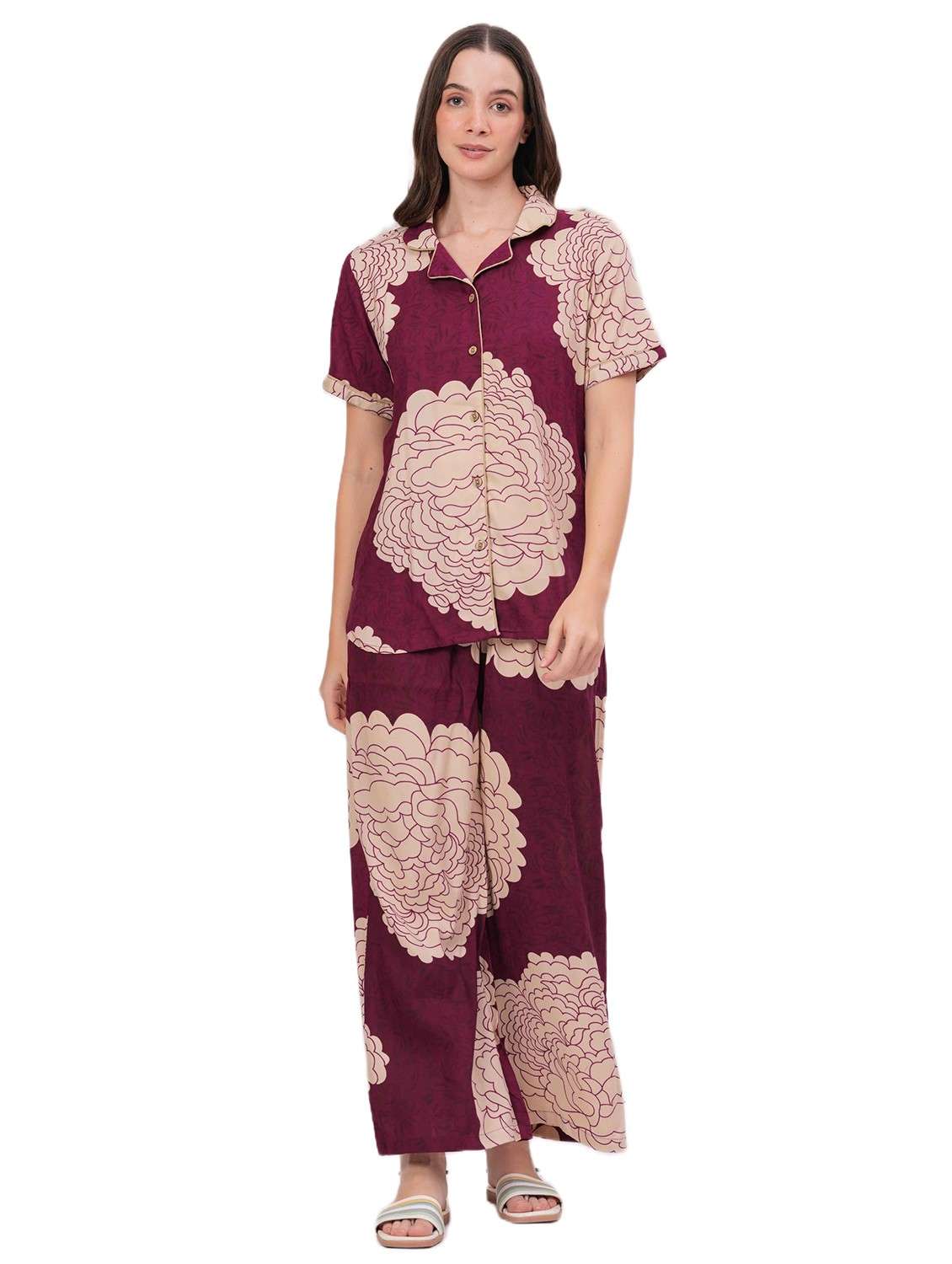 women pack of 2 printed nightwear pyjama set - 22018212 -  Standard Image - 1