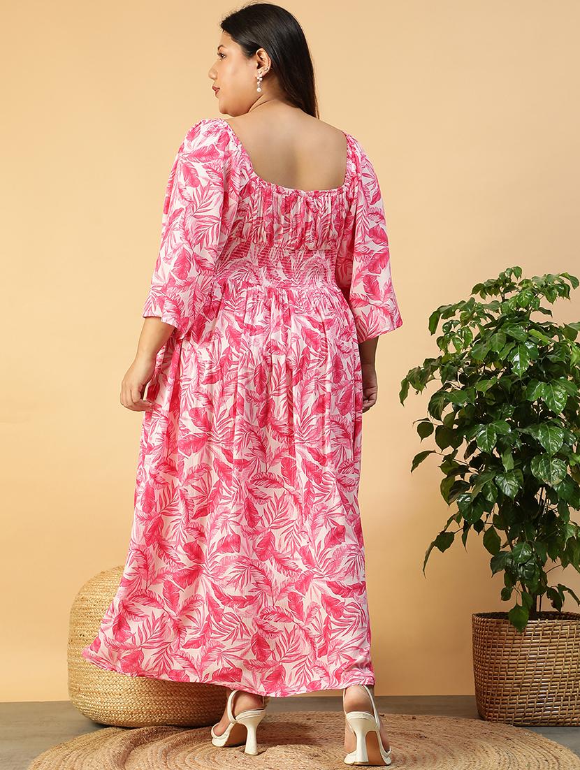 women plus size puff sleeve fit & flare dress - 22018293 - Standard Image - 4