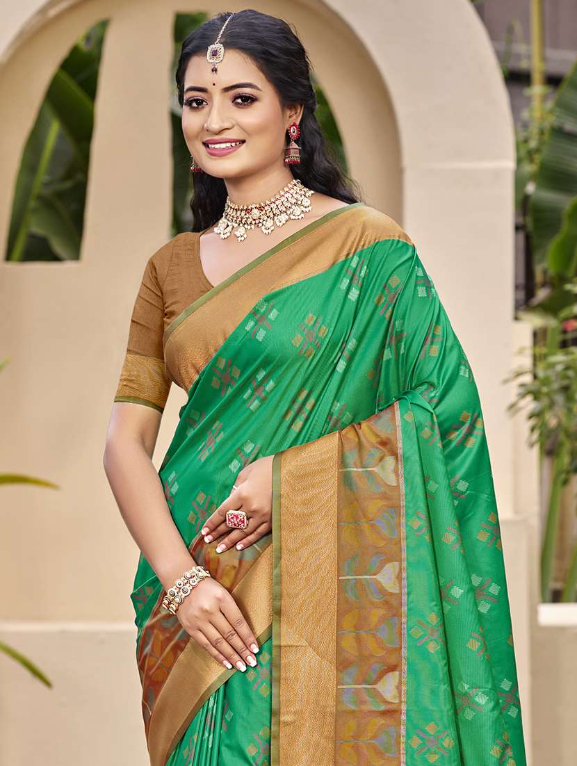 women self design pochampalli saree with blouse - 22018335 -  Standard Image - 1