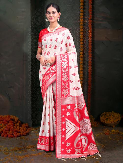women self design bordered saree with blouse - 22018349 -  Standard Image - 0
