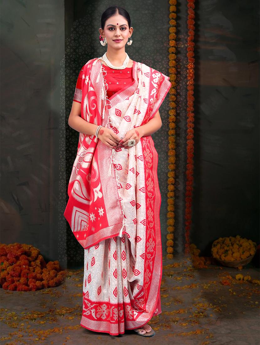 women self design bordered saree with blouse - 22018349 -  Standard Image - 1
