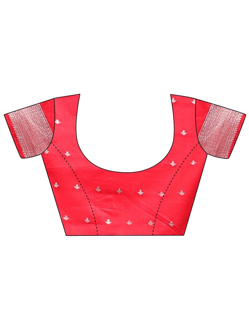 women self design bordered saree with blouse - 22018349 - Standard Image - 6