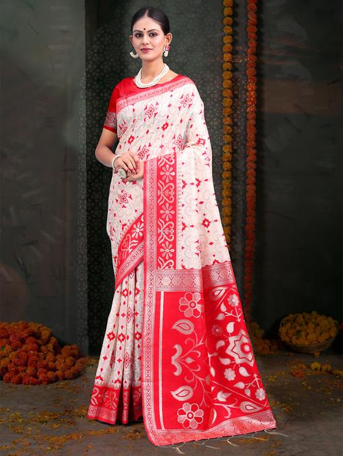 women self design bordered saree with blouse - 22018350 - Standard Image - 0