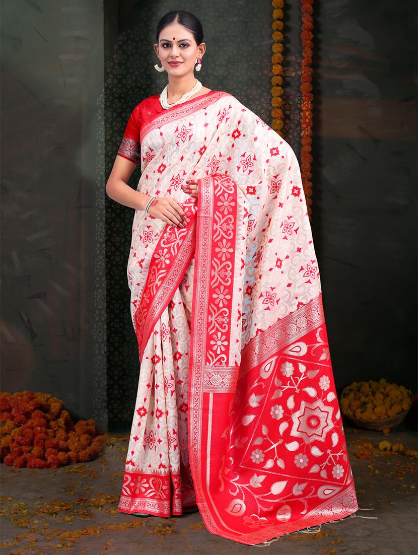 women self design bordered saree with blouse - 22018350 -  Standard Image - 1
