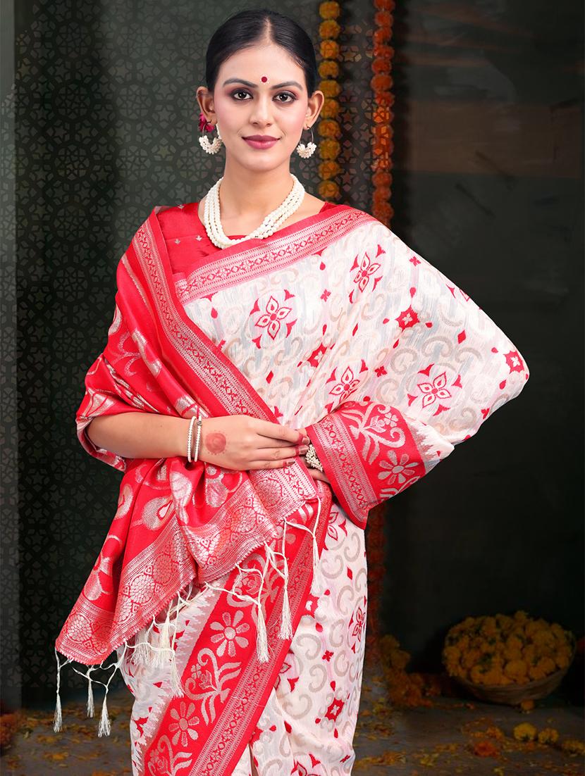 women self design bordered saree with blouse - 22018350 - Standard Image - 4