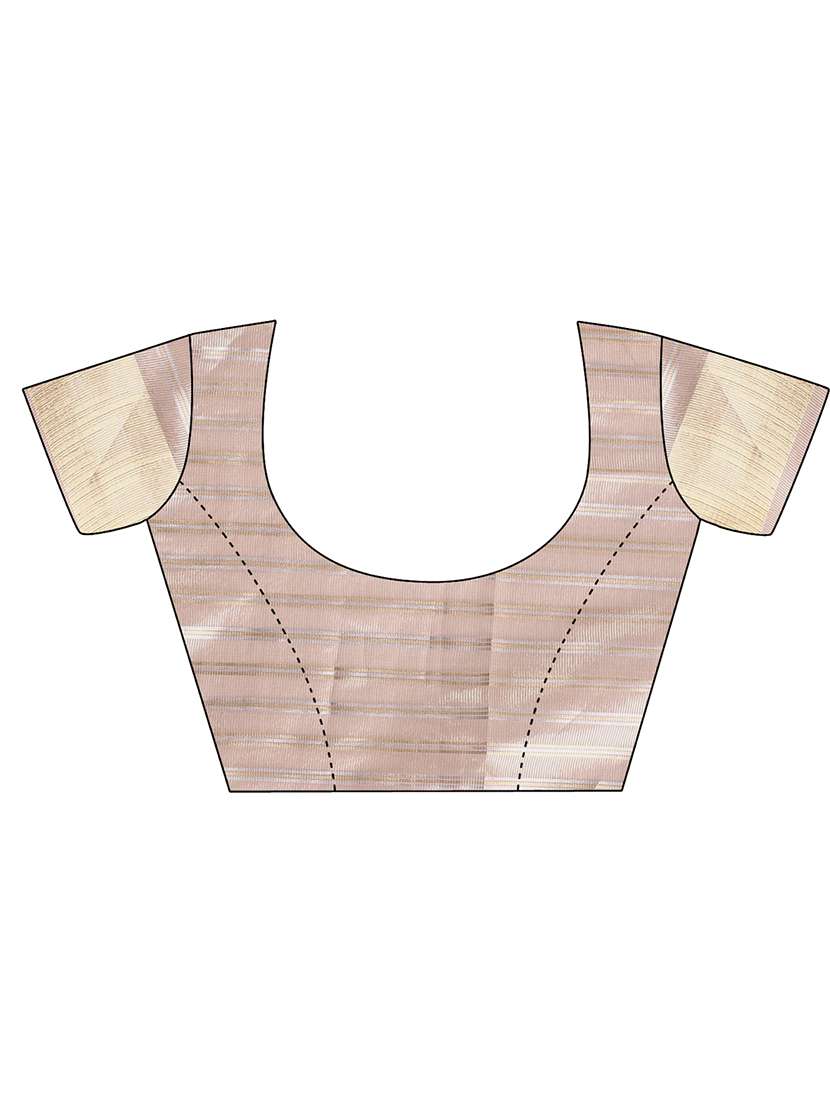 women striped bordered saree with blouse - 22018396 -  Standard Image - 6