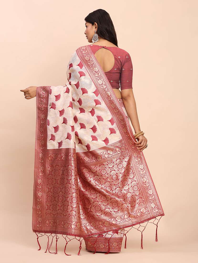 women self design bordered saree with blouse - 22018484 -  Standard Image - 4