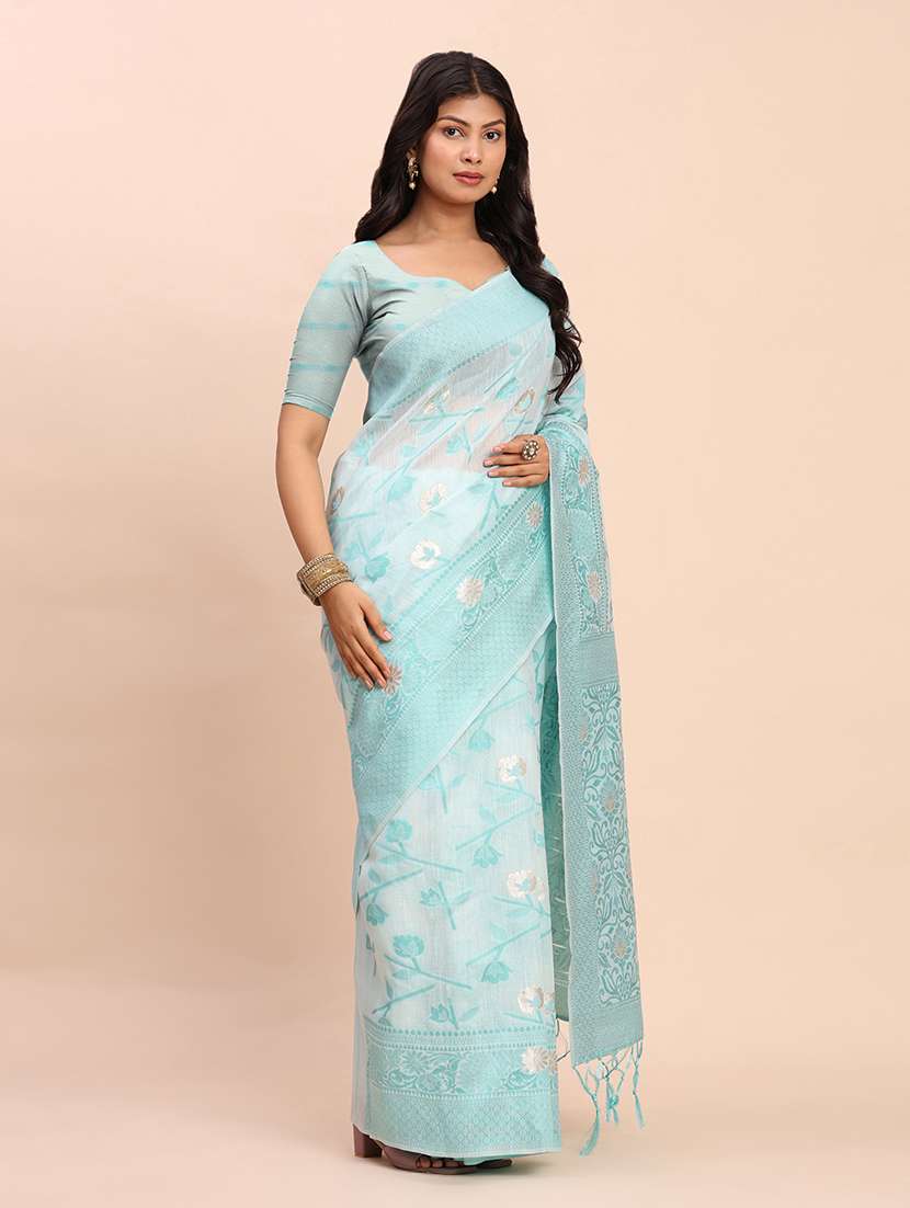 women self design bordered saree with blouse - 22018496 -  Standard Image - 1