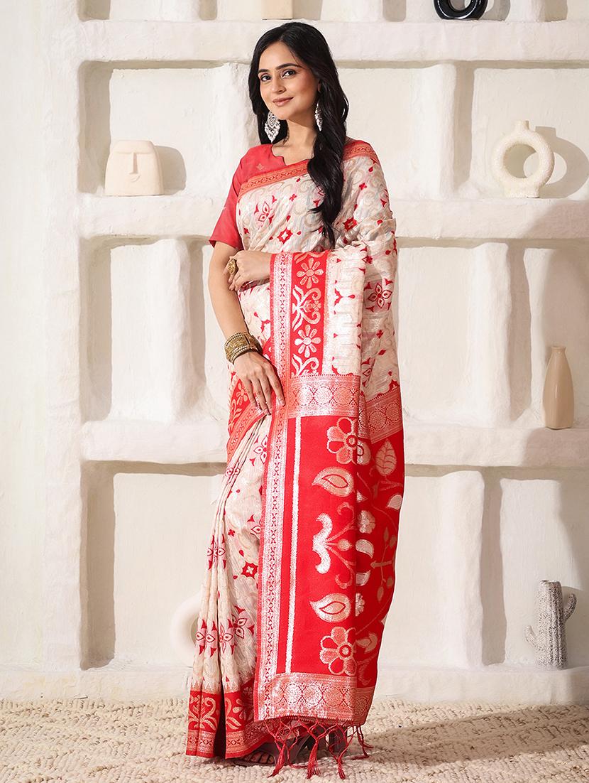 women self design bordered saree with blouse - 22018524 -  Standard Image - 1