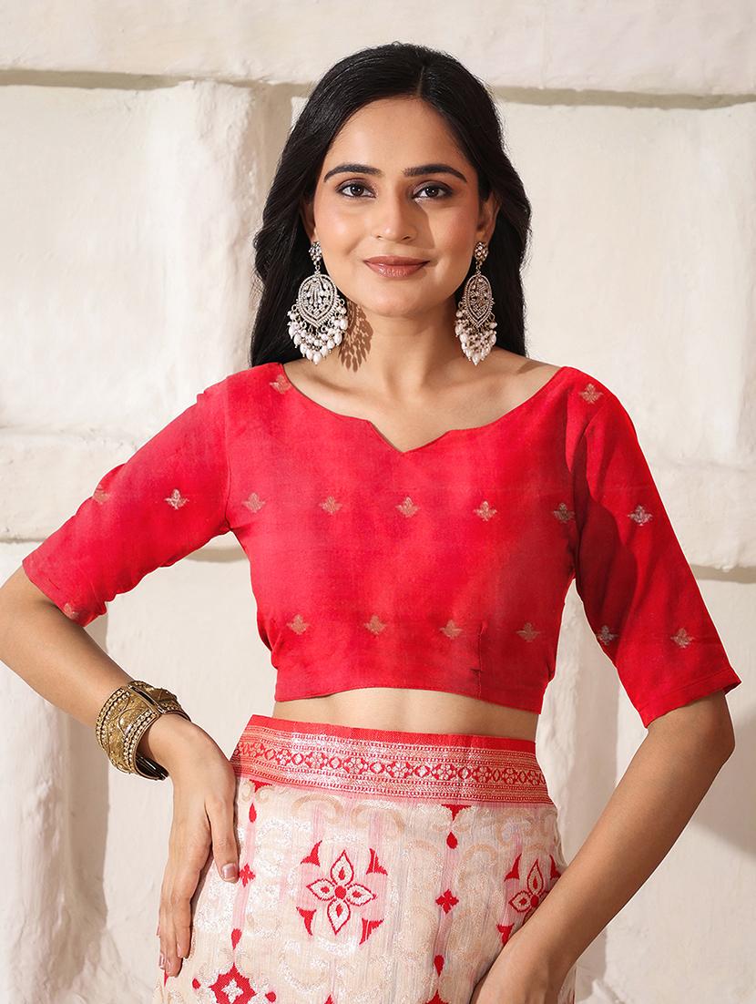 women self design bordered saree with blouse - 22018524 - Standard Image - 6