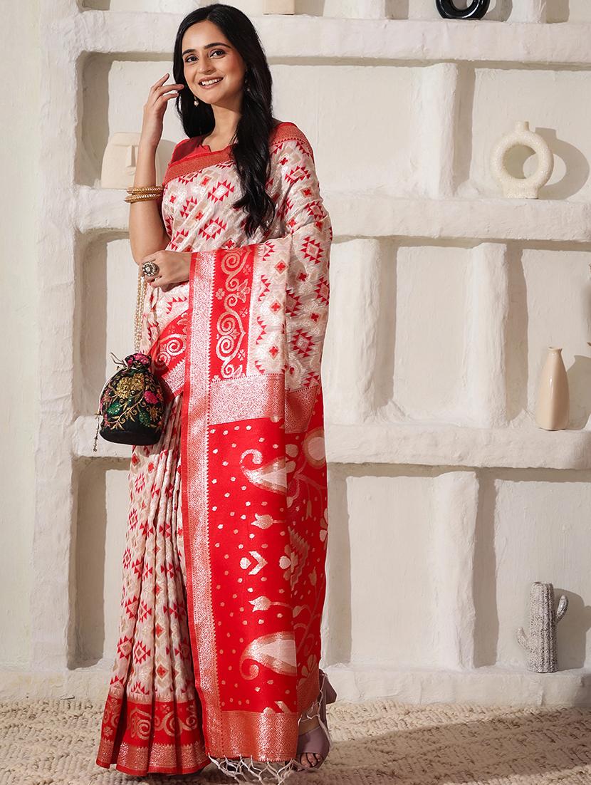 women self design bordered saree with blouse - 22018527 -  Standard Image - 1