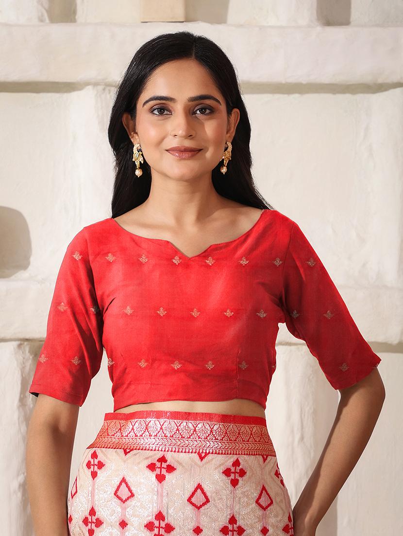 women self design bordered saree with blouse - 22018529 - Standard Image - 6