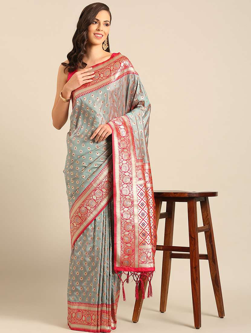 women self design banarasi saree with blouse - 22018546 - Standard Image - 1