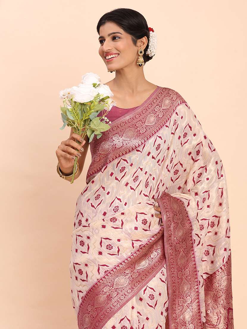 women self design bordered saree with blouse - 22018575 -  Standard Image - 1