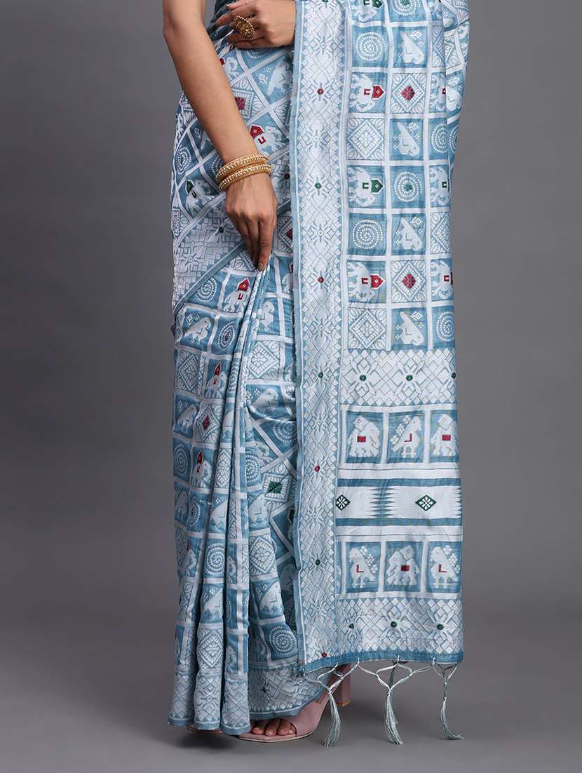 women self design bordered saree with blouse - 22018592 -  Standard Image - 4
