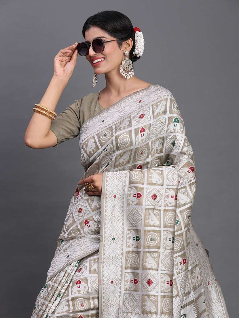 women self design bordered saree with blouse - 22018593 -  Standard Image - 1