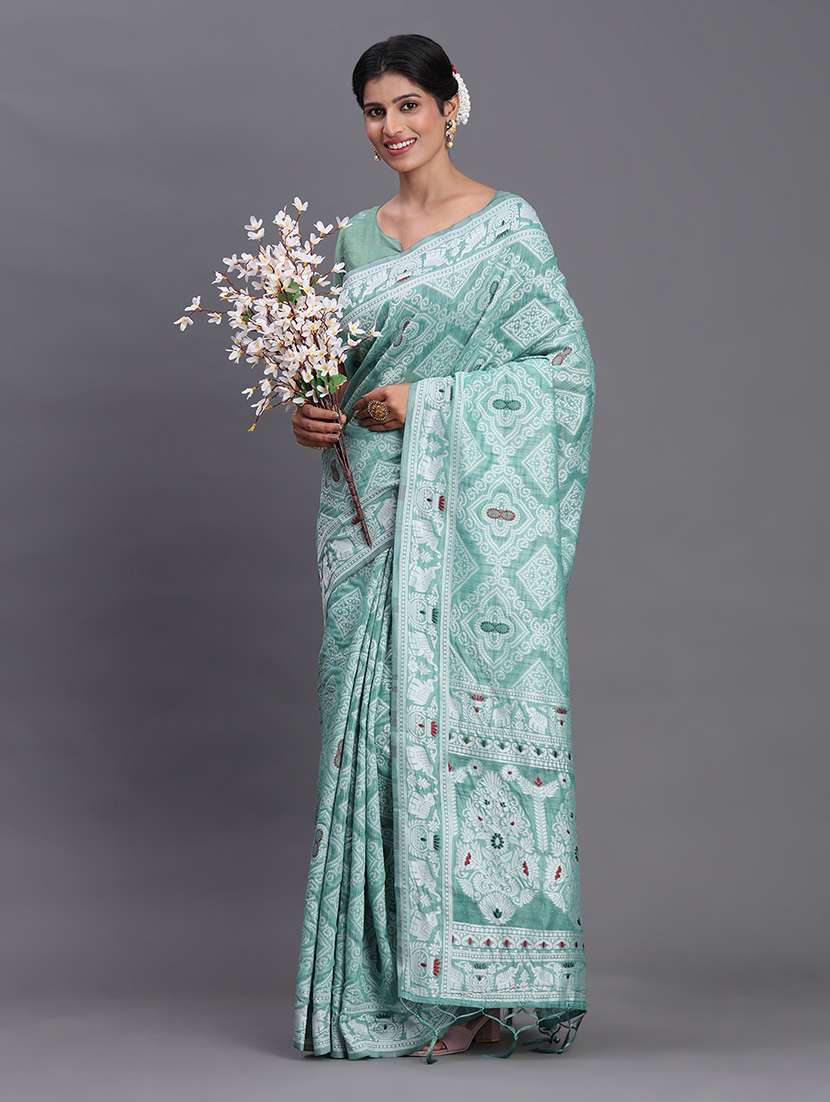 women self design bordered saree with blouse - 22018596 -  Standard Image - 1