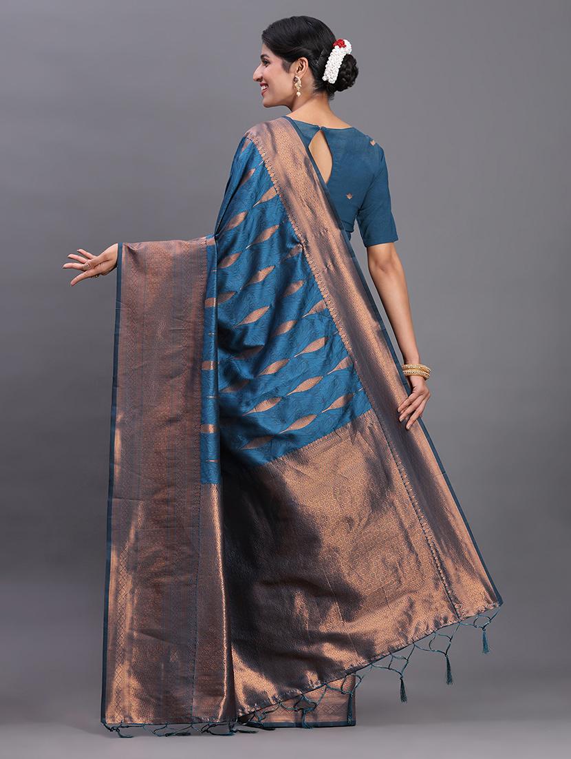 women self design banarasi saree with blouse - 22018598 - Standard Image - 4