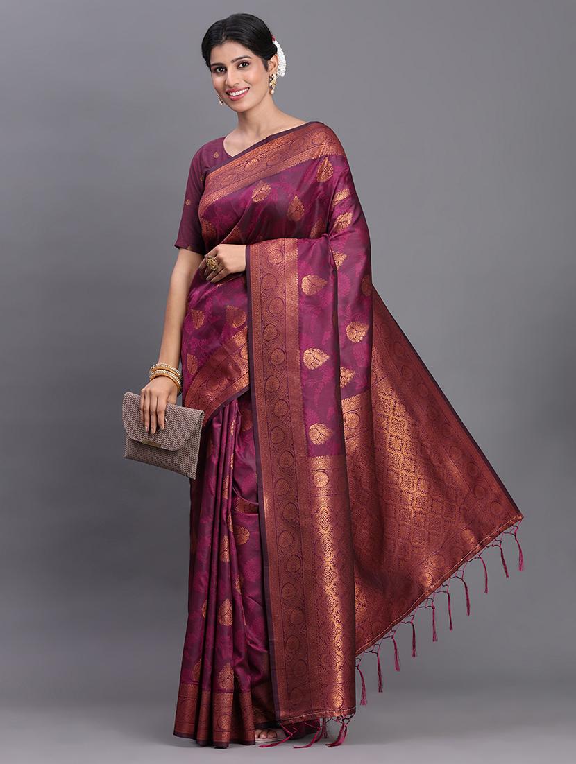 women self design banarasi saree with blouse - 22018600 - Standard Image - 4