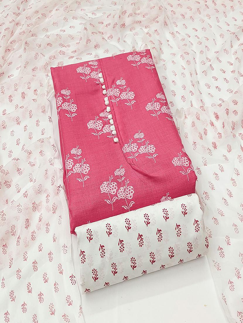 women floral printed unstitched suit set - 22018704 - Standard Image - 1