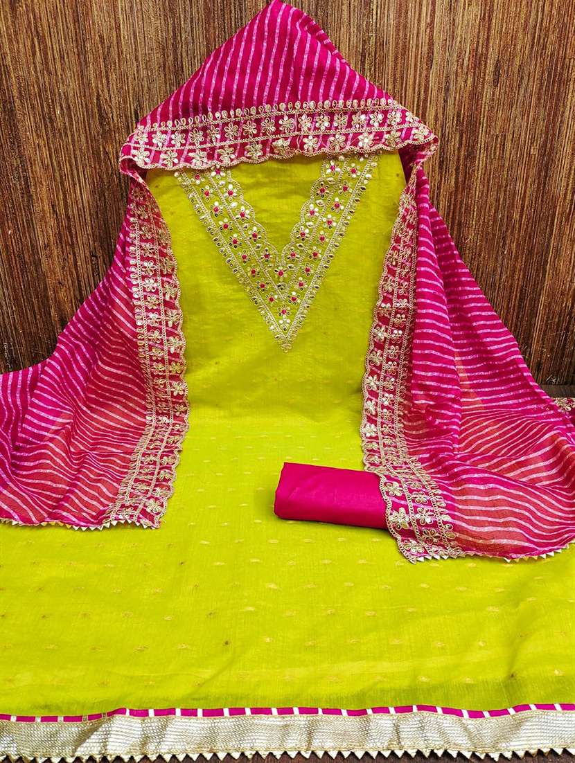 women self design embroidered unstitched suit set - 22018710 -  Standard Image - 1