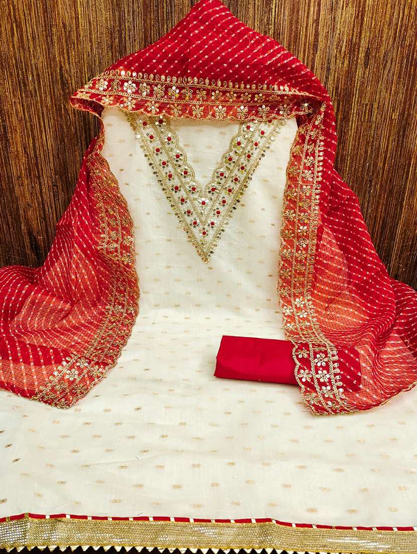 women self design embroidered unstitched suit set - 22018711 -  Standard Image - 1