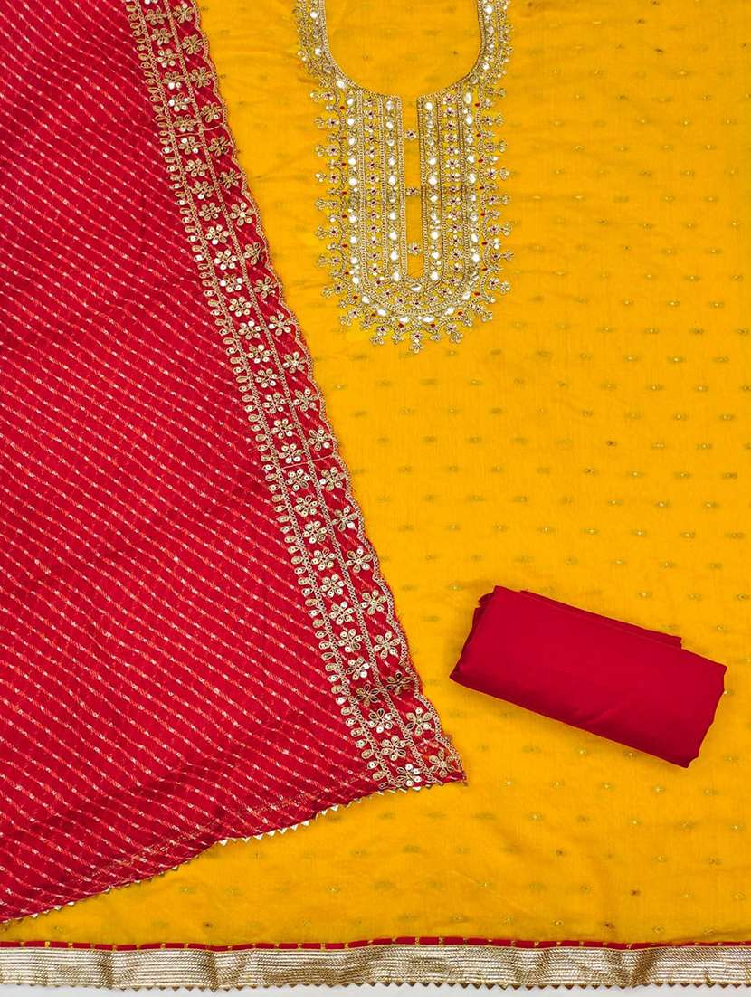 women self design embroidered unstitched suit set - 22018715 -  Standard Image - 1