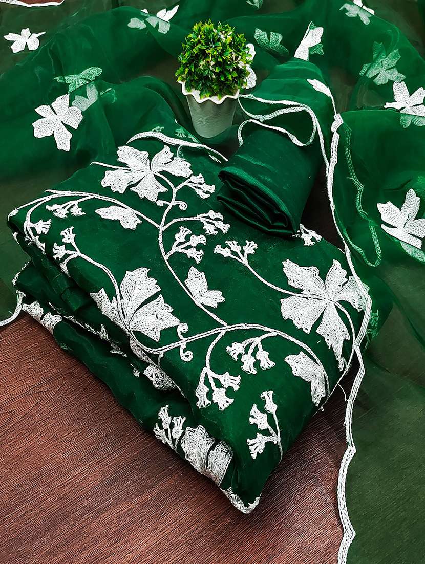 women floral embroidered unstitched suit set