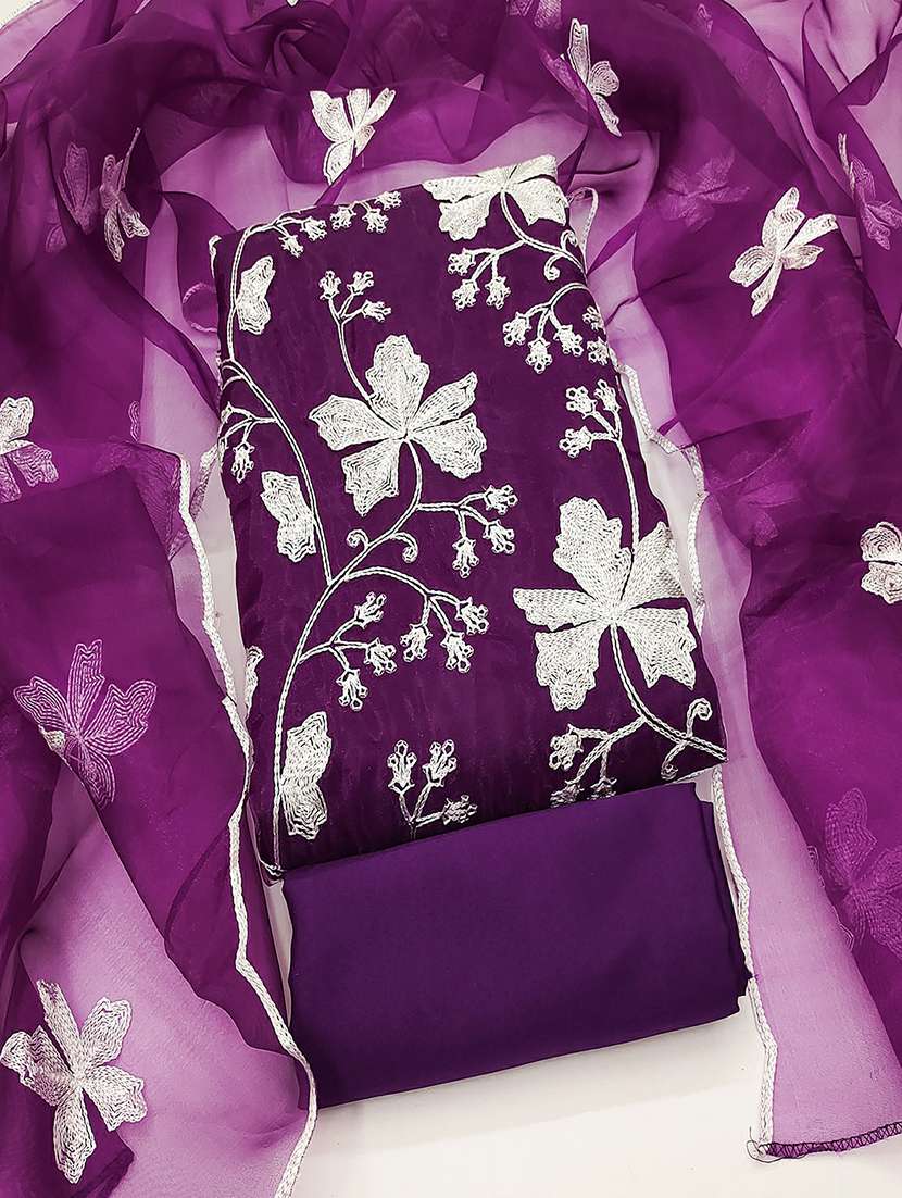 women floral embroidered unstitched suit set - 22018725 -  Standard Image - 1