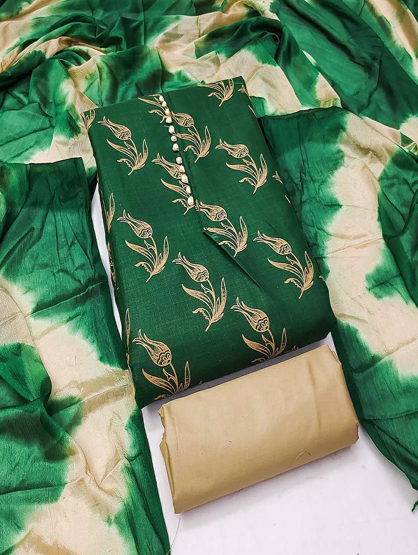 women solid with work embroidered unstitched suit set - 22018745 -  Standard Image - 1