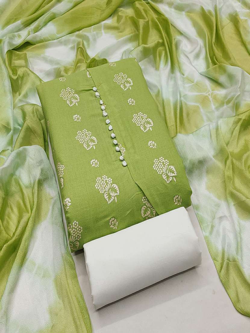 women solid with work embroidered unstitched suit set - 22018777 -  Standard Image - 1