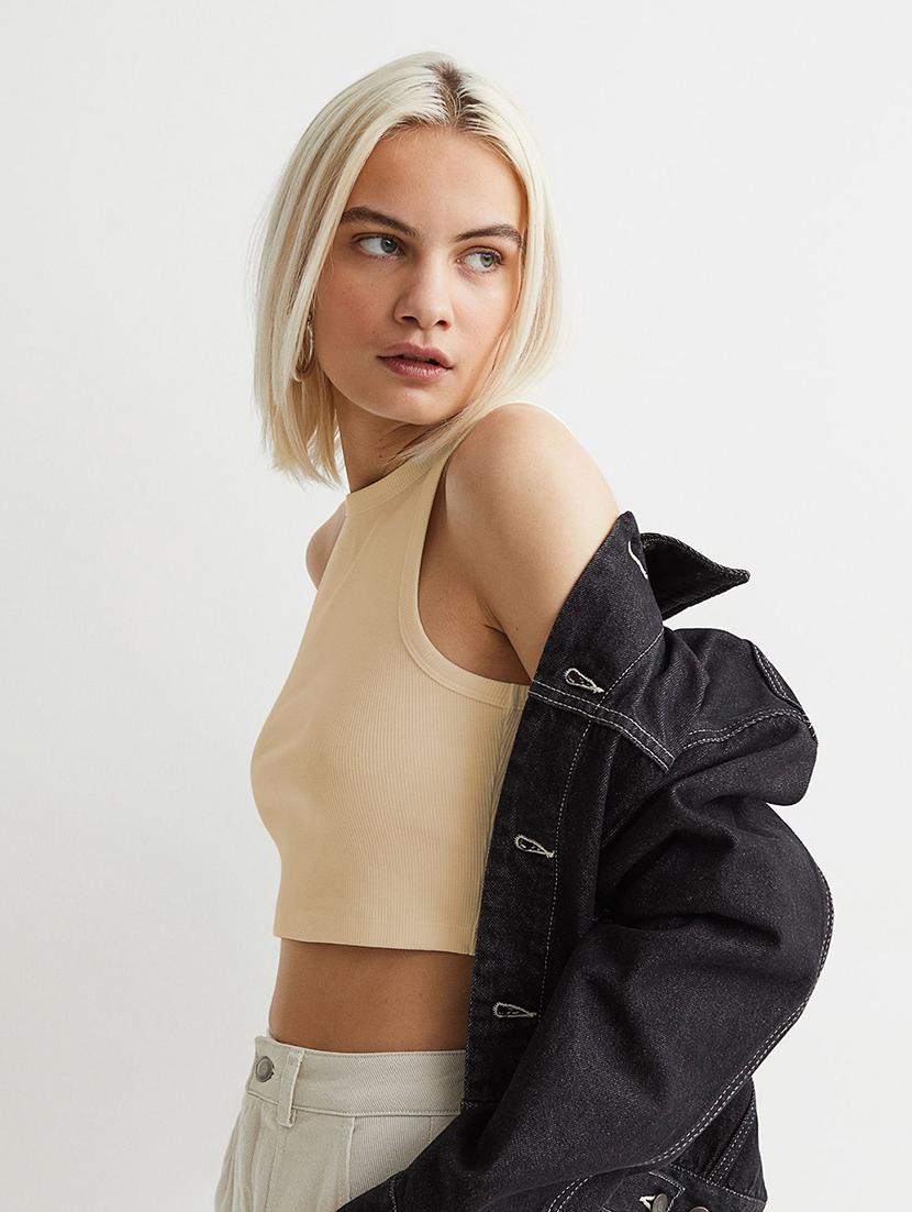 women pack of 2 solid sleveeless crop top - 22018859 -  Standard Image - 1