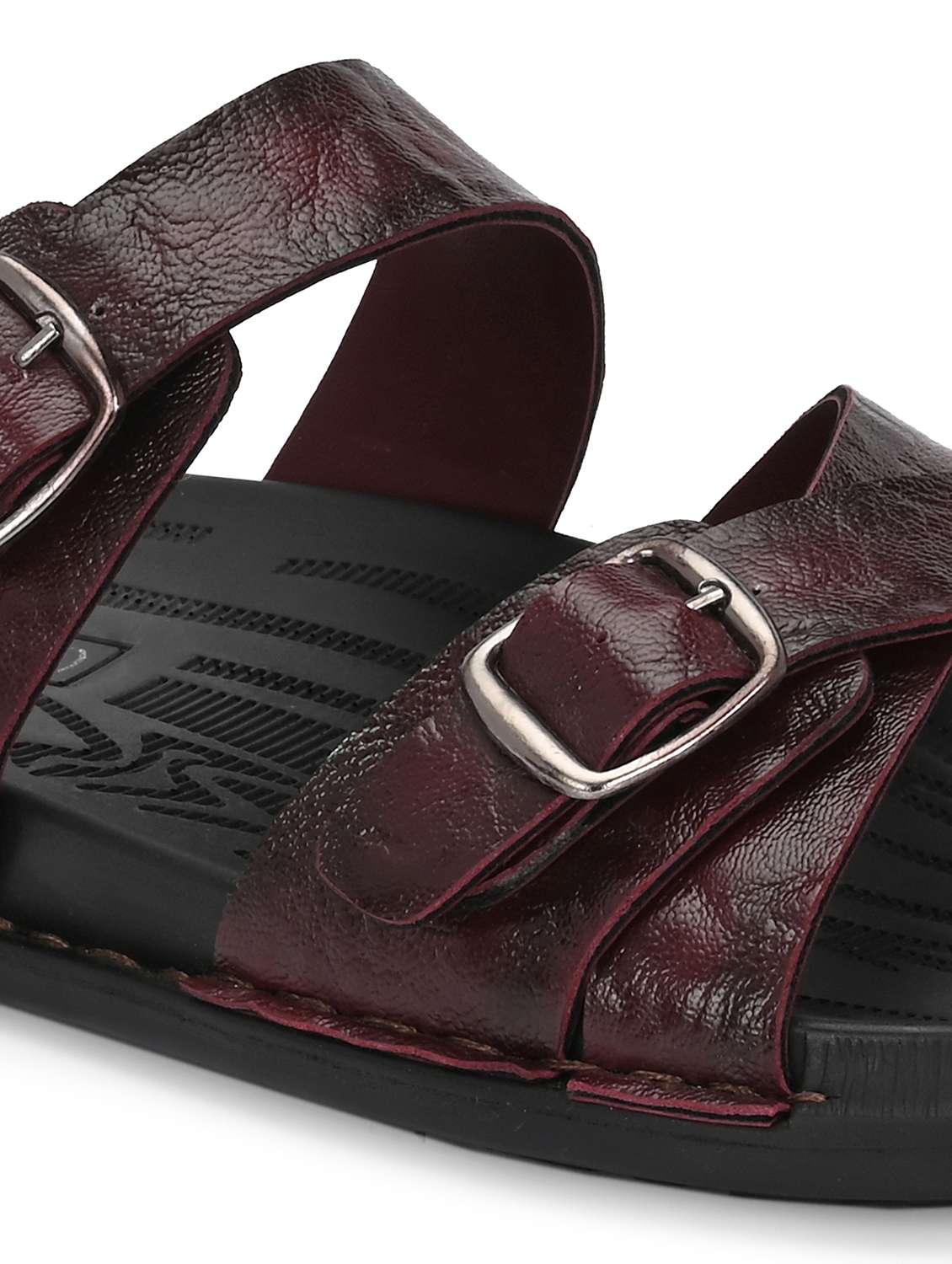 men's red synthetic casual slip on sandal - 22018920 - Standard Image - 4