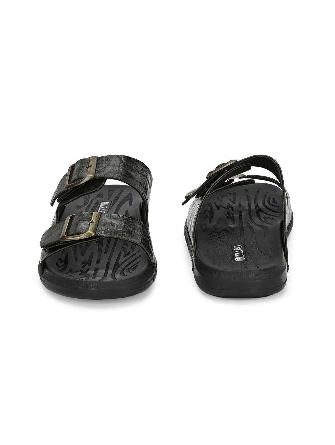 men's olive synthetic slip-on sandal - 22018921 - Standard Image - 4