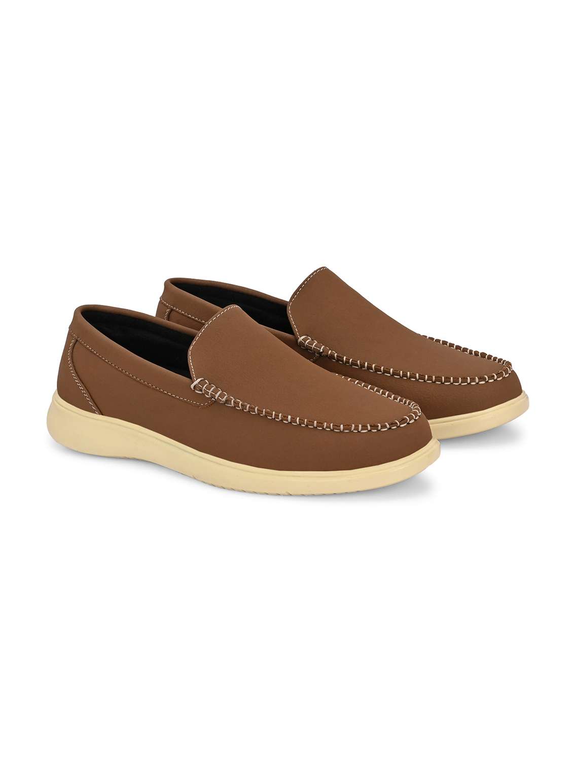 men tan slip on loafer - 22018924 -  Standard Image - 1