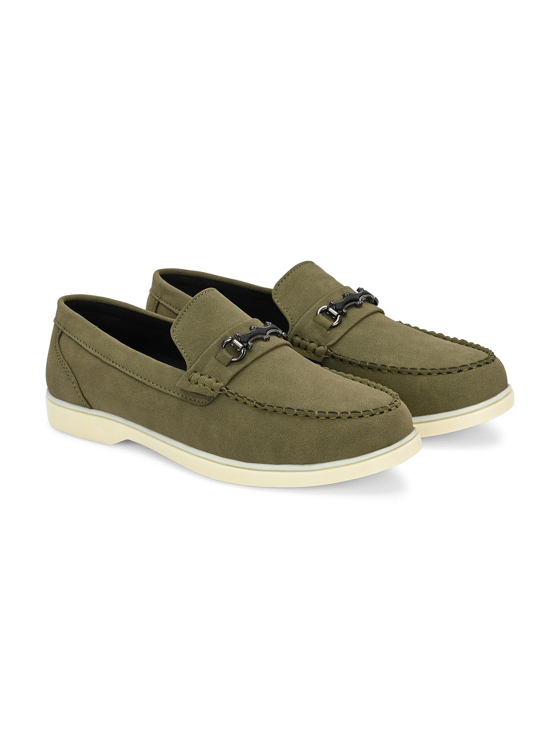 men olive slip on horsebit loafer - 22018927 -  Standard Image - 1