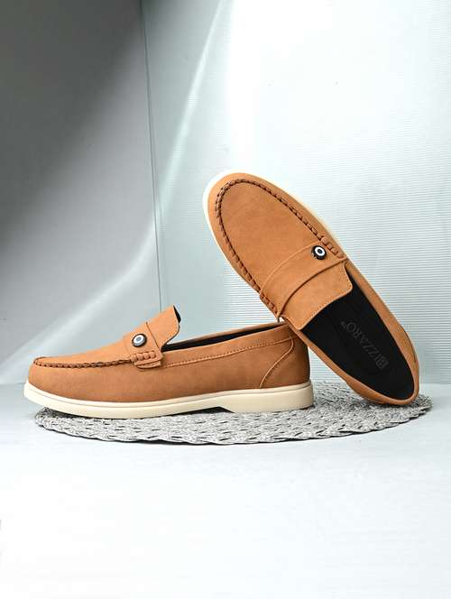 Men Tan Slip On Loafer