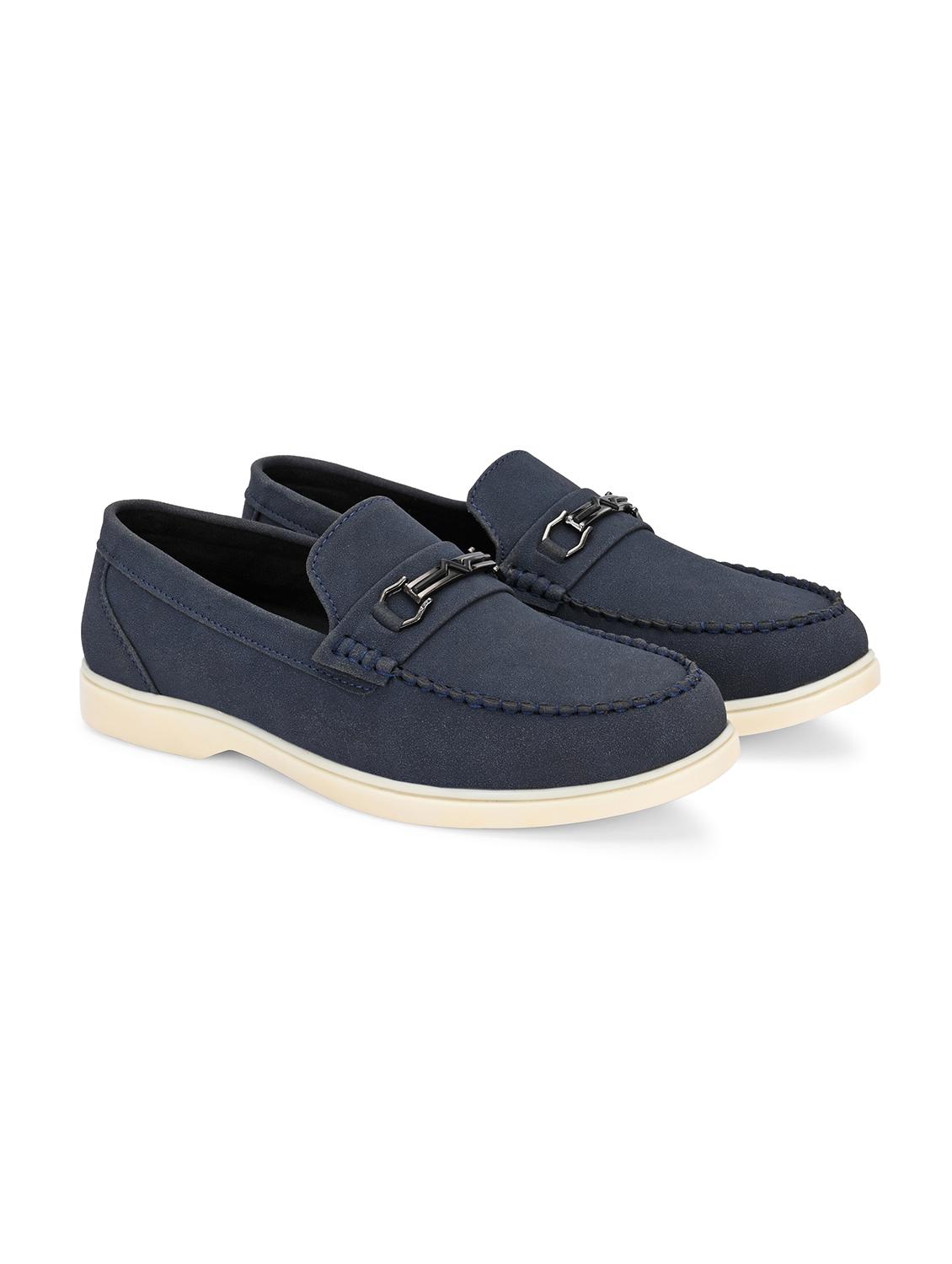 men blue slip on horsebit loafer - 22018929 -  Standard Image - 1